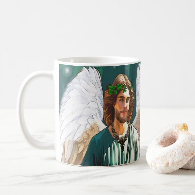Erzengel Sankt Raphael Heilengel Gebetsgeschenk Kaffeetasse (Mit Donut)