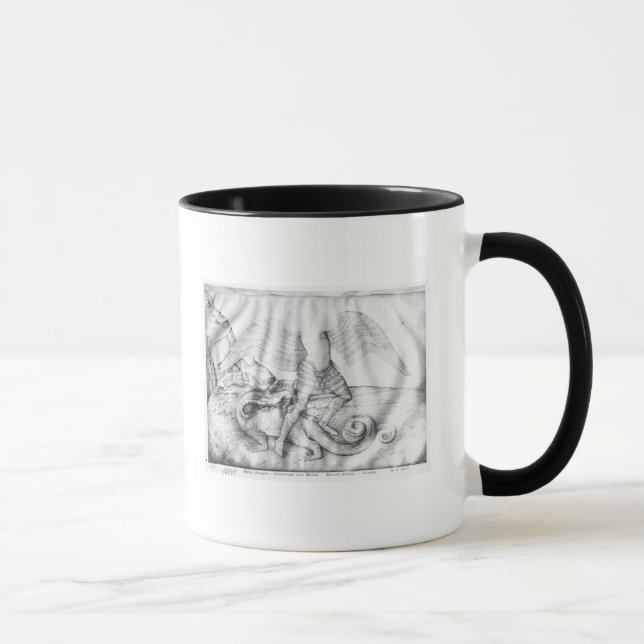 Erzengel St Michael, c.1450 Tasse (Rechts)
