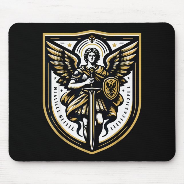 Erzengel St. Michael Christlich  Mousepad (Vorne)