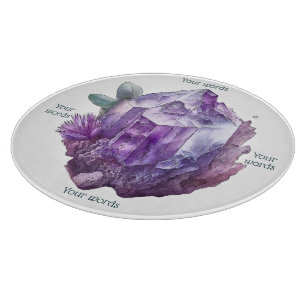 Erzeugen Sie Ihre eigenen violetten Amethyst-Krist Schneidebrett