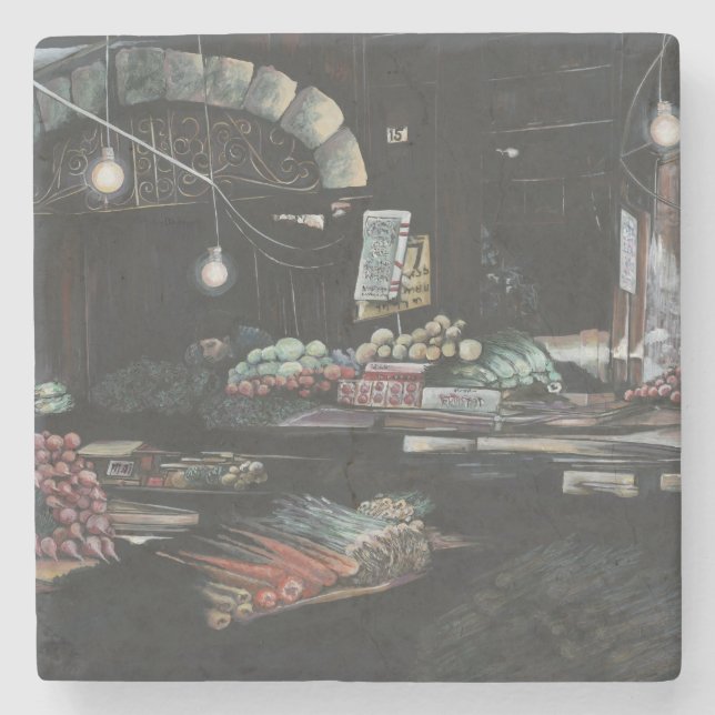 Erzeugnisse einer gequälten Ernte, Jerusalem Steinuntersetzer (Vorderseite)