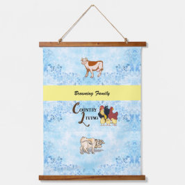 Erzeugung von Landtieren Wandteppich Mit Holzrahmen