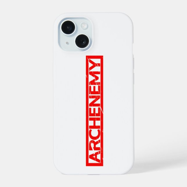 Erzfeind Stempel iPhone 15 Hülle (Rückseite)