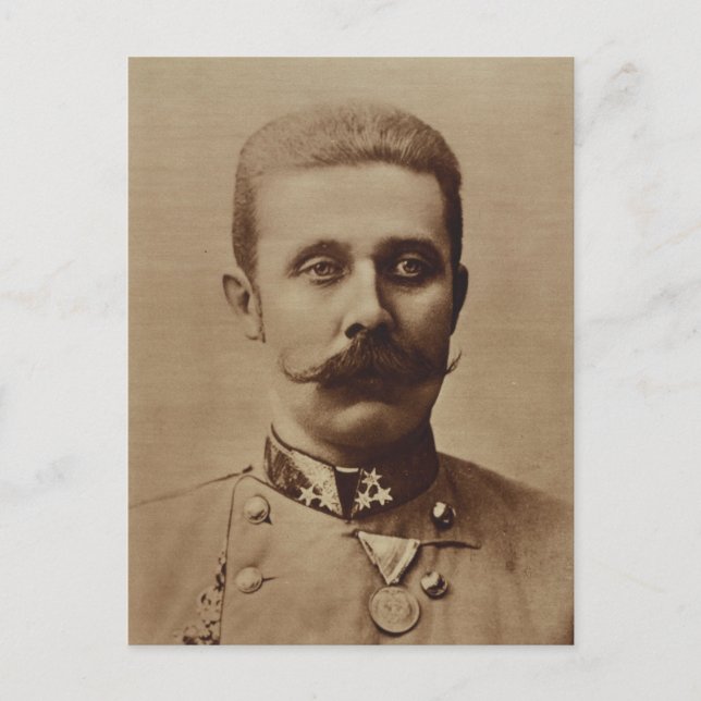 Erzherzog Franz Ferdinand von Österreich Postkarte (Vorderseite)