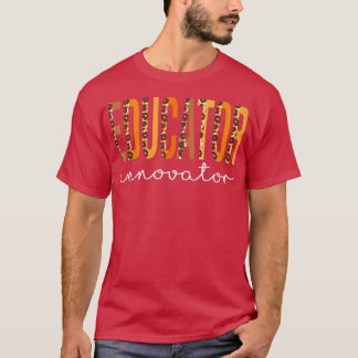 Erzieher Innovator Leopard Herbst Liebhaber als T-Shirt