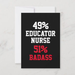 Erzieher Krankenschwester Badass Karte