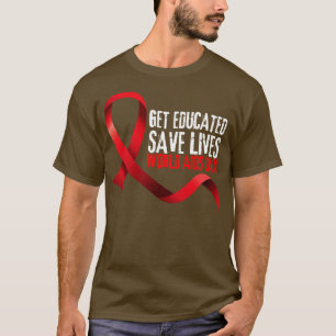 Erzieherisches Rett Leben Welt-AIDS-Tag 2 T-Shirt