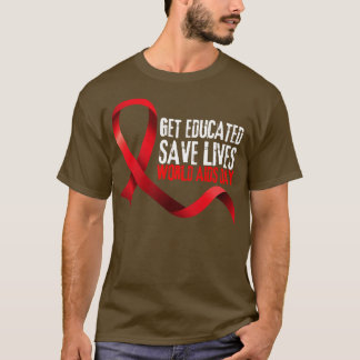 Erzieherisches Rett Leben Welt-AIDS-Tag 2 T-Shirt