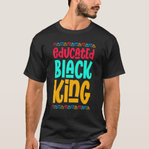 Erziehter schwarzer King-Afrikaner-Stolz Geschicht T-Shirt