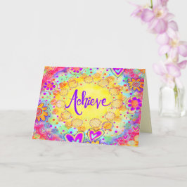 Erzielen Sie Spaß und Blumen Farbe Inspiration Tre Karte