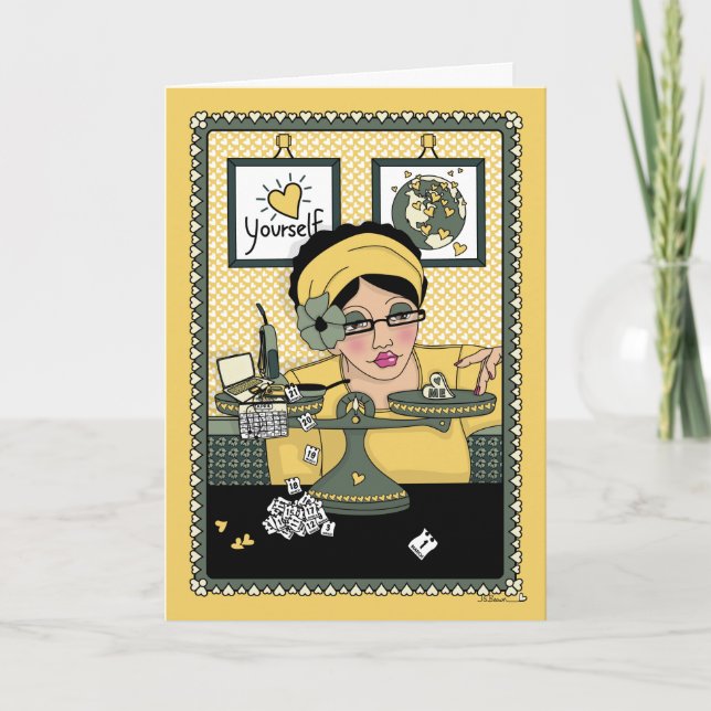 Erzielen von Balance_C_Grußkarte Karte (Vorderseite)