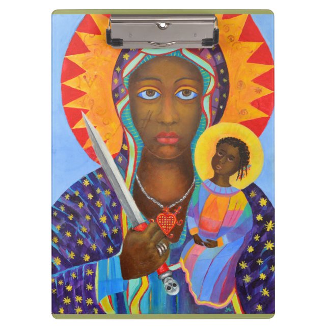Erzulie Dantor Black Madonna Voodoo Lwa Klemmbrett (Vorderseite)