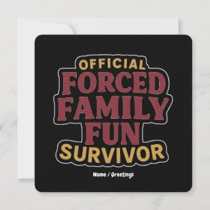 Erzwungener Familienspass Survivor Funny Family Wi Einladung