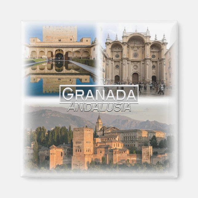 ES0123 Europa, Spanien, Andalusien, Granada, Kühls Magnet (Vorne)