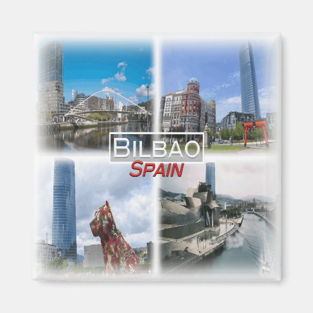 ES0136 Europe, Spanien Bilbao, Kühlschrank Magnet (Vorne)