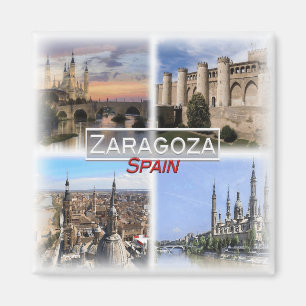 ES0144 Europa, Spanien, Zaragoza, Kühlschrank Magnet