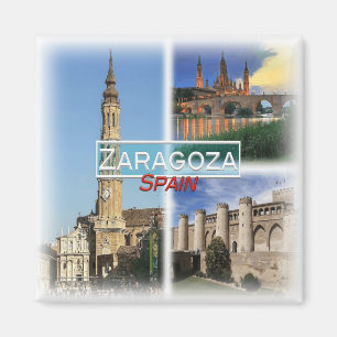 ES0146 Europa, Spanien, Zaragoza, Kühlschrank Magnet