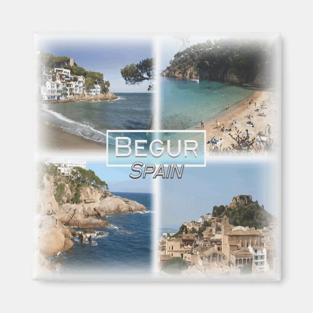 ES0147 Europa, Spanien, Begur, Kühlschrank Magnet (Vorne)