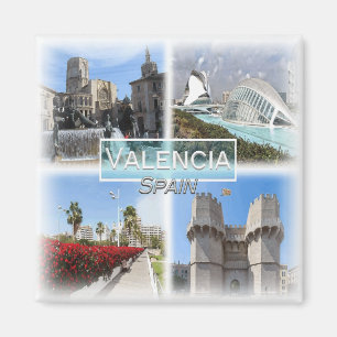 ES0151 Europa, Spanien, Valencia, Kühlschrank Magnet