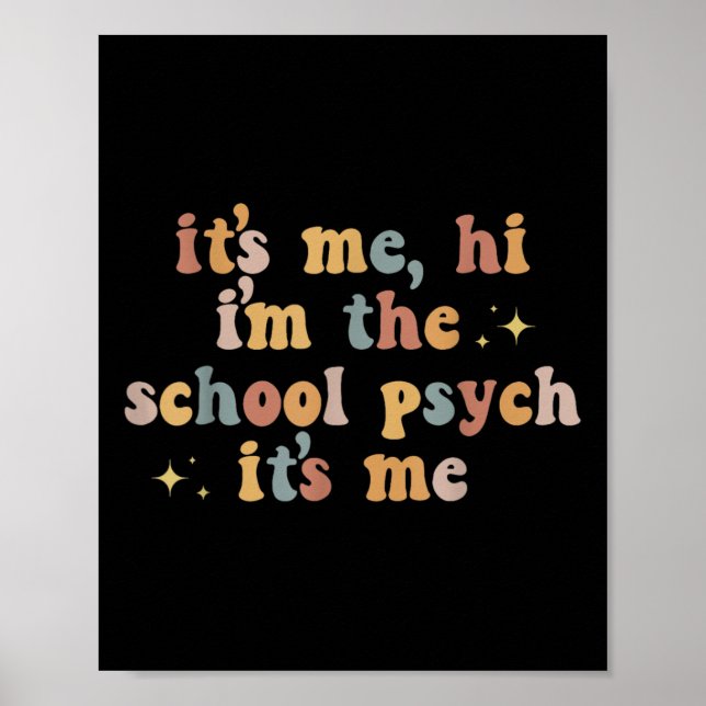 Es#39;s Hallo ich#39;m die Schulpsychik es#39;s ic Poster (Vorne)