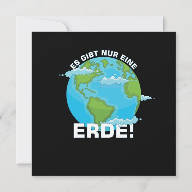 Es allein Eine Erde Klimaschutz Einladung (Vorderseite)