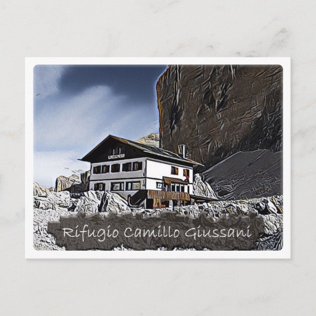 Es - Alphütte Camillo Giussani - Dolomiti Postkarte (Vorderseite)
