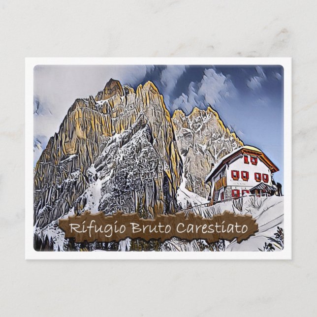 Es - Alphütte Carestiato - Dolomiti - Postkarte (Vorderseite)