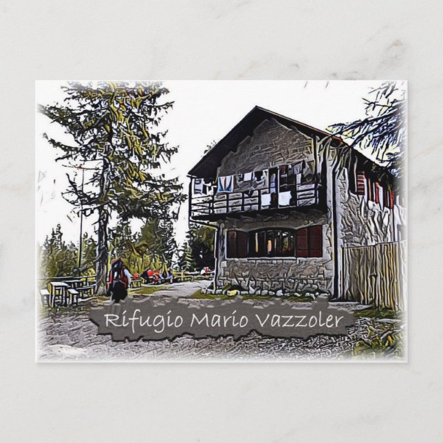 Es - Alphütte Mario Vazzoler - Dolomiti - Postkarte (Vorderseite)