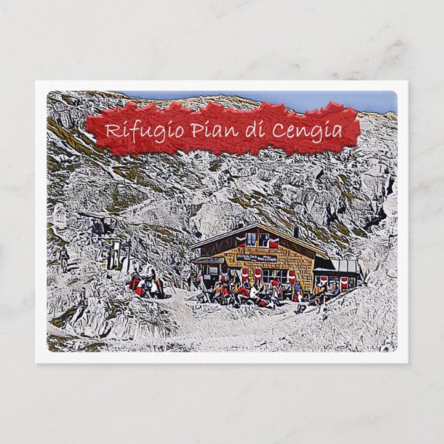 Es - Alphütte Pian di Cengia - Dolomiti - Postkarte (Vorderseite)