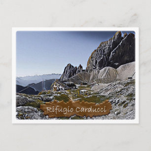 Es - Alphütte Rifugio Giosue Carduci Dolomiti - Postkarte