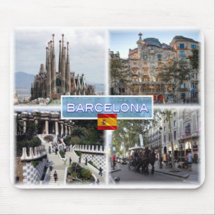 ES Barcelona - Sagrada Familia - Casa Batllo Mousepad