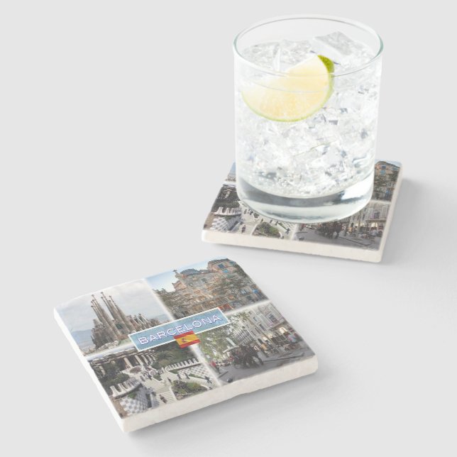 ES Barcelona - Sagrada Familia - Casa Batllo Steinuntersetzer (Seitenansicht)