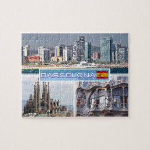 ES Barcelona - Skyline - Skyline - Sagrada Familia Puzzle