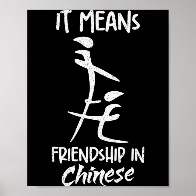 Es bedeutet Freundschaft auf Chinesisch Lustiges S Poster (Vorne)