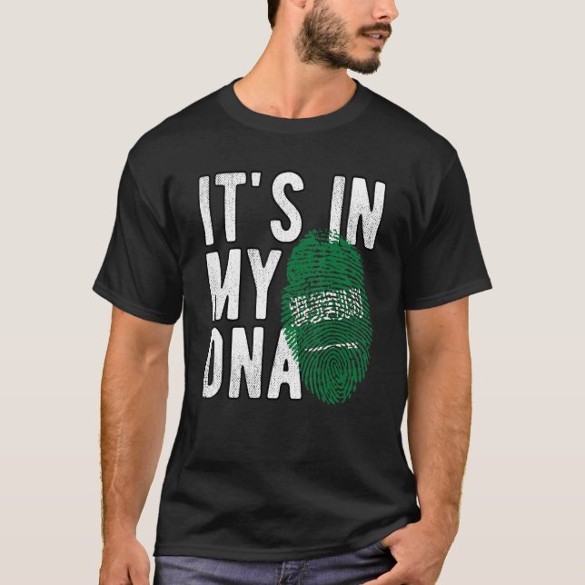 es befindet sich in meiner DNA Saudi-Arabien-Flagg T-Shirt (Vorderseite)