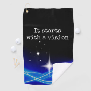 Es beginnt mit einer Vision Golfhandtuch