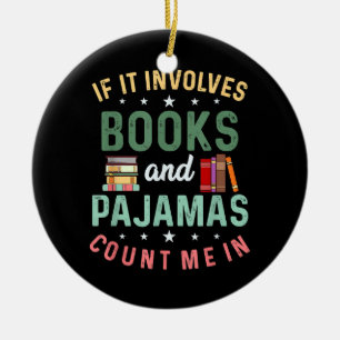 ES BEINHALTET BÜCHER & PYJAMAS ZÄHLE MICH DAZU Lus Keramik Ornament