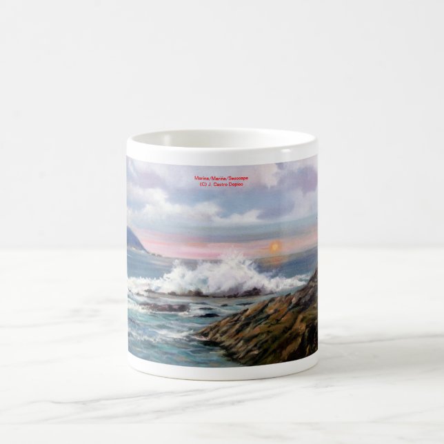 Es bemannt/bemannt/Seascape Kaffeetasse (Mittel)