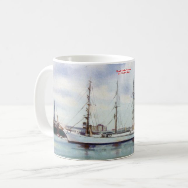 Es bemannt/bemannt/Seascape Kaffeetasse (Vorderseite Links)