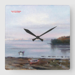 Es bemannt/bemannt/Seascape Quadratische Wanduhr