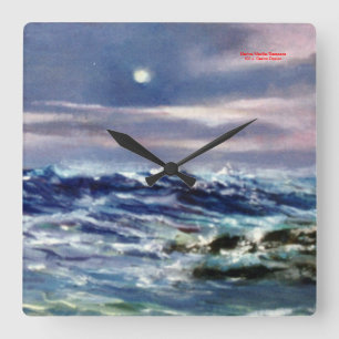 Es bemannt/bemannt/Seascape Quadratische Wanduhr