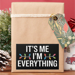 Es bin ich, ich bin alles Familie Weihnachten pass Rechteckiger Aufkleber