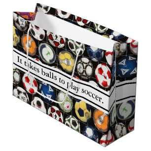 Es braucht Balls, um Fußball zu spielen Große Geschenktüte