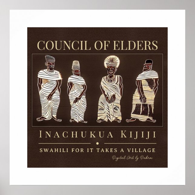 Es braucht ein Dorf - afrikanisches Kulturerbe-Rah Poster (Vorne)