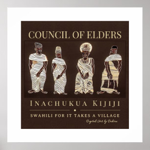 Es braucht ein Dorf - afrikanisches Kulturerbe-Rah Poster