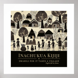 Es braucht ein Dorf - afrikanisches Kulturerbe-Rah Poster