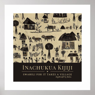 Es braucht ein Dorf - afrikanisches Kulturerbe-Rah Poster