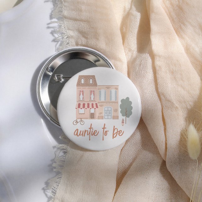 Es braucht ein Dorf Baby Shower Tante wird Button (Von Creator hochgeladen)