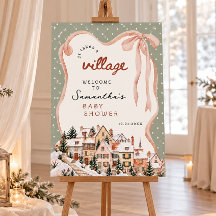 Es braucht ein Dorf Baby Shower Willkommensschild