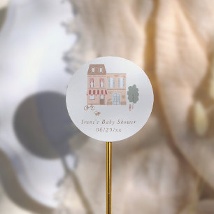 Es braucht ein Dorf Boho-Baby Shower Danke schön Runder Aufkleber